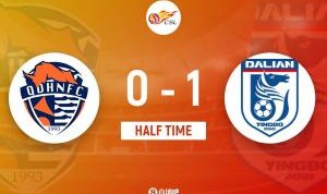 半场-吕焯毅远射破门 大连英博暂1-0青岛海牛